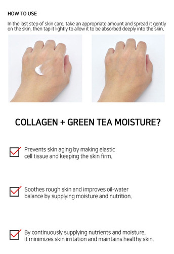 Crema Facial Coreana Con Extracto De Té Verde & Colageno_1pz