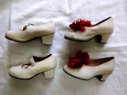 Zapatos De Flamenco Para Niñas Talla 4 (Usado)