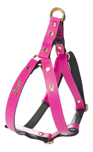 Arnes Chaco Fucsia Liso Con Dorado Large