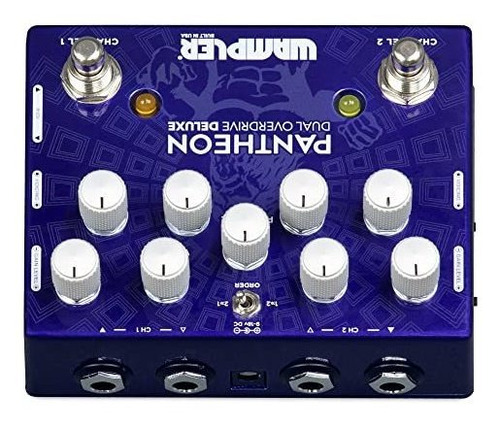 Pedal Wampler Pantheon Deluxe Dual Overdrive Con Midi, Azul