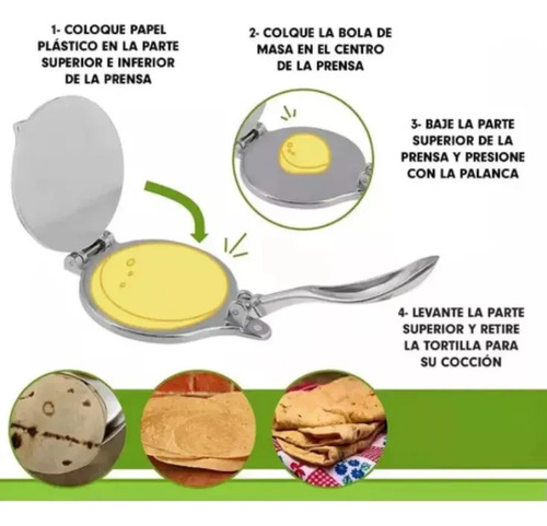 Máquina Prensadora Manual De Tortillas, Harina De Maíz, Coci