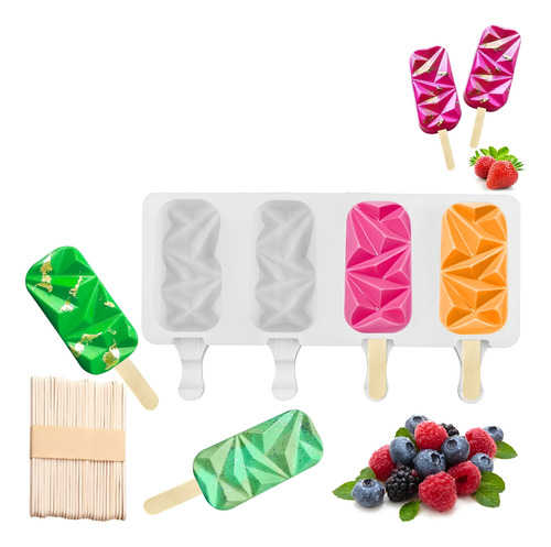 Moldes Para Helados Paletas Molde Helado Silicona Palet 108