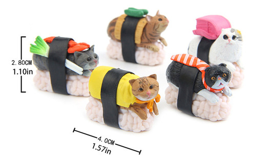 Figura De Dibujos Animados De Sushi Kawaii Para Gato En Mini