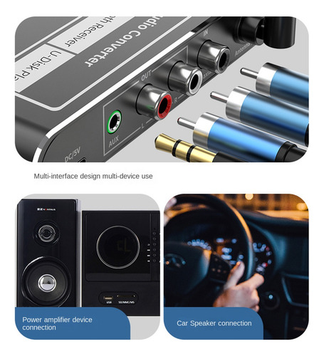 Conversor Hifi Dac Sem Fio Bluetooth 5.2 Receptor Audio Coa