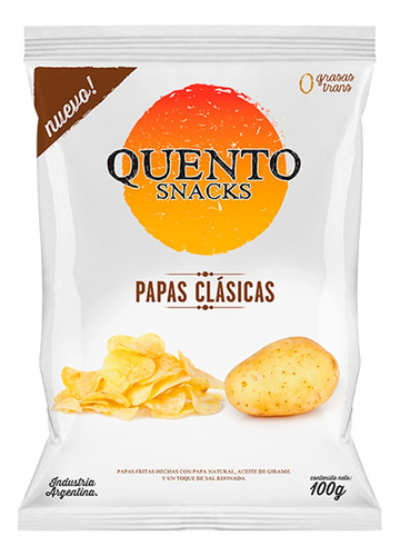 Papas Fritas Quento Snacks Clasicas 100g - 18 Unidades