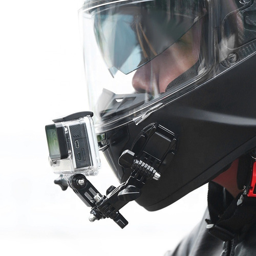 Kit Compatible Con Gopro Para Casco 2 Modos Frontal, Lateral