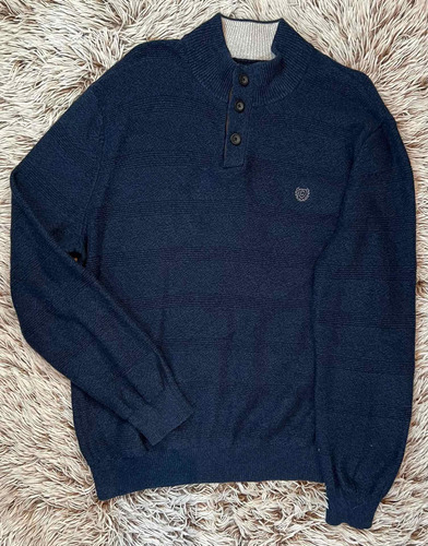 Suéter Sweater Básico Cuello Alto Chaps Azul Para Hombre Xl