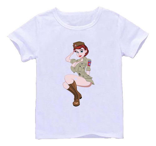 Remera Blanca Adultos Pinup R85