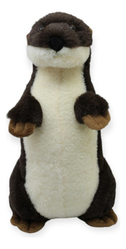 Nutria De Peluche Café Suave Juguete Animales Tierna De 31cm Color Marrón Oscuro