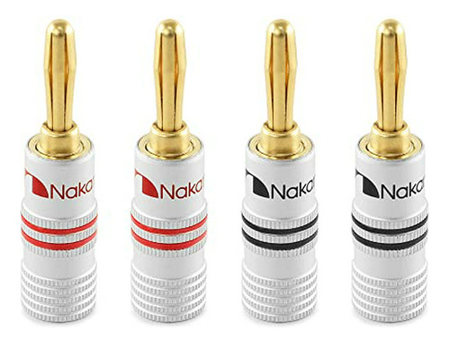 Conectores Banana De Oro De 24k Nakamichi Para Cables De Aud