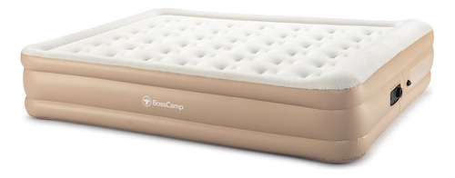 Colchón Cama Inflable Eléctrico Queen Bosscamp 2 Plazas Color Marrón