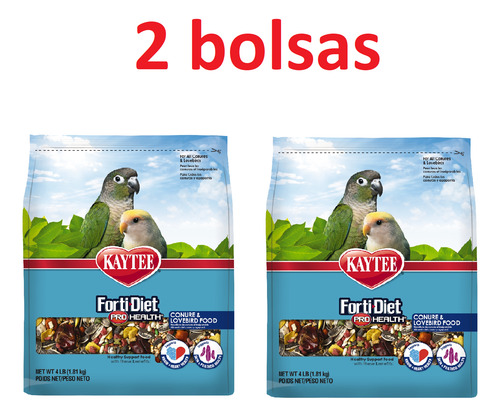 Kaytee Forti-diet Prohealth Plumas Conuro Y Agapornie 2 Pzas