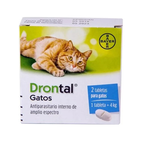 Drontal Gatos 2tab Antiparasitario Para Gatos 