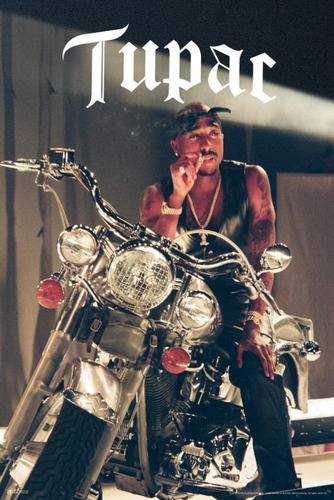Tupac Posters 2pac Póster De Motocicleta Foto De Los Años 90