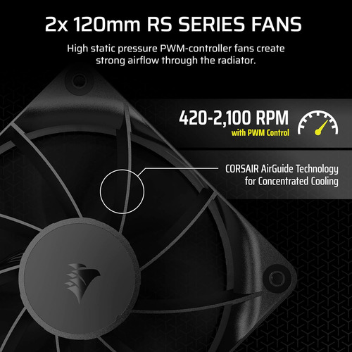 Water Cooling Corsair Nautilus 2x Cpu Cooler 240mm Rs Black