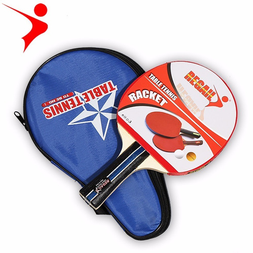 Raquete Ping Pong Clássica Regail Com Raqueteira Grátis 
