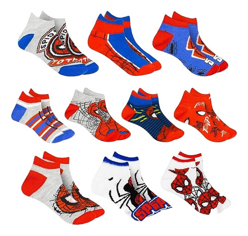 Calcetines 10 Pares Hombre Araña 3-9 Años