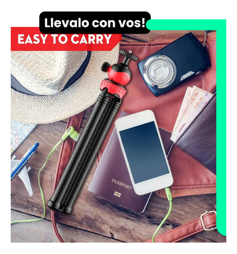 Tripode Gorila Flexible De 30 Cm Para Celular Y Camara De Fotografia Videos Flexible Con Soporte Selfie Para Telefono Gxtronics