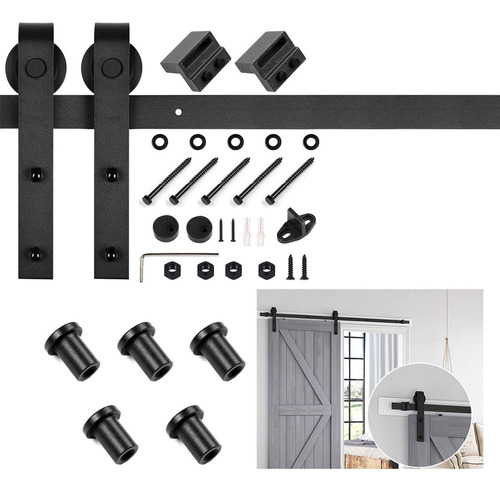 Kit Riel Corredera Granero 1.5mt Para Colgar 1 Puerta