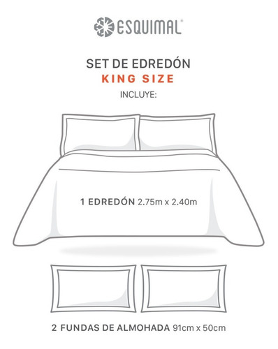 Edredón King Size Jacquard Esquimal + Fundas