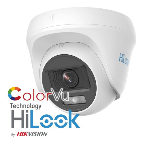 Cámara Domo 1080p Hilook Colorvu 4en1 2mp 2,8mm Indoor Plast