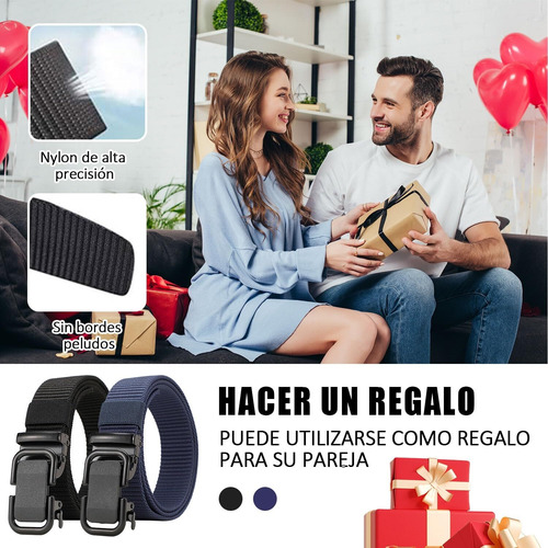 2 Pcs Cinturón Trinquete Reversible Cinturon Casual Hombre