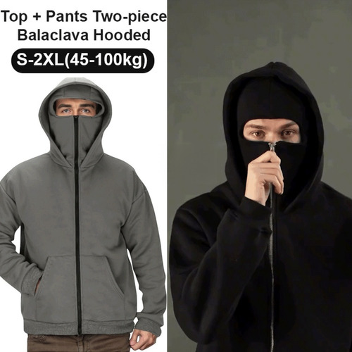 Conjunto De Sudadera Con Capucha Para Pareja, Cómodo, Cuerda Gris Y Negra Con Cremallera