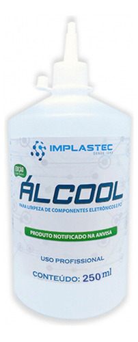 Álcool Isopropilíco 250ml Para Limpeza Componente Eletrônico