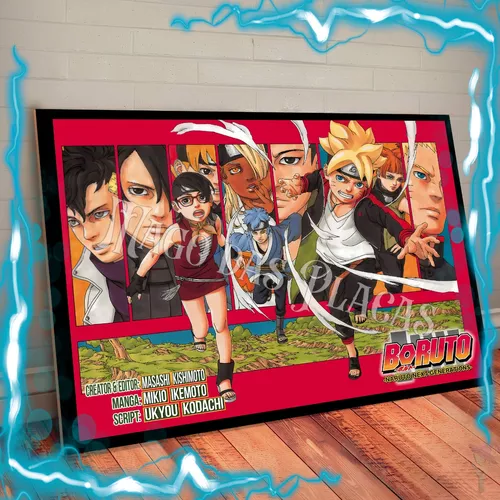 Boruto - Filmes - A4 em MDF.