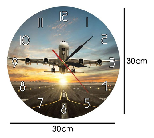The Geeky Days Reloj De Pared De Avión Enorme Avión Comercia