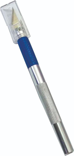 Imagem 2 de 4 de Estilete Precisão Bisturi Modelismo Artesanato + 10 Laminas