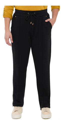 Pantalón Mujer Buzo Flare Clásico Negro Fashion's Park