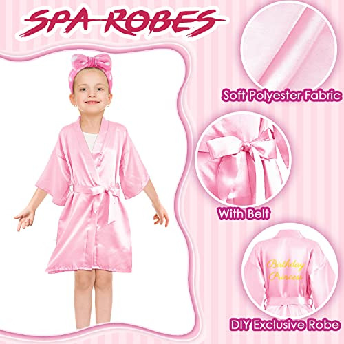 Suministros De Fiesta De Spa Para Niñas, 18 Unidades, Bata K