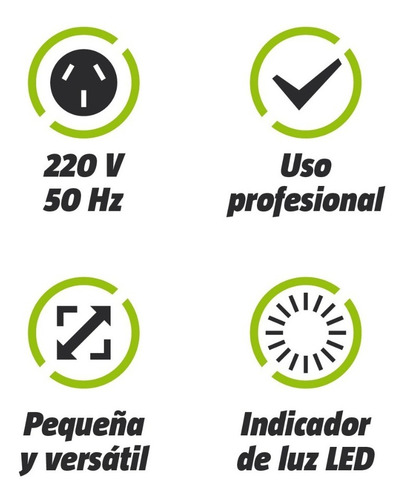 Soldadora Inverter 100 Amp Kroner Calidad Premium 220 Volts Color Verde Frecuencia 50 Hz