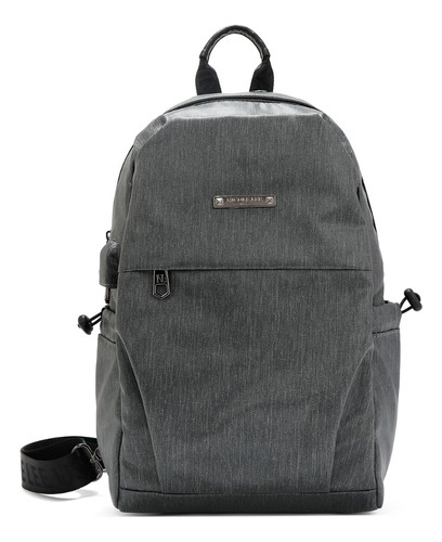 Mochila Nicole Lee Casual Para Laptop Con Puerto Usb Ss24 Color Gris