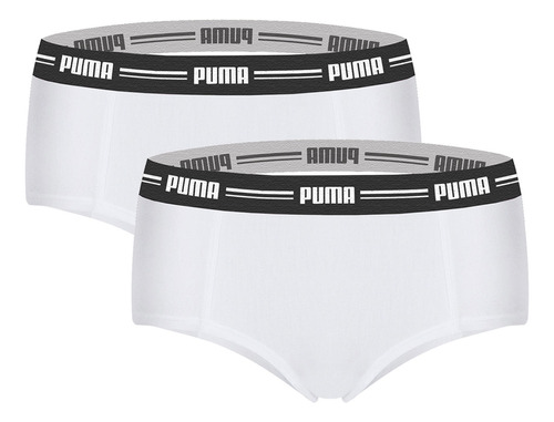 Kit 2 Calcinha Mini Boxer Modal Com Elastico Puma