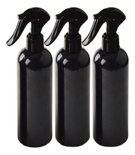 3 Botellas Boston Negro Plástico En Spray Mini Trigger 500ml
