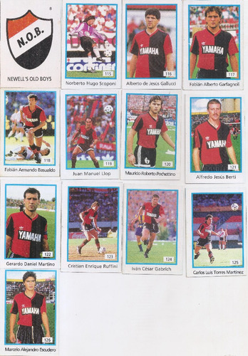 Futbol 94 Newells Equipo Completo + Escudo 13 Figus