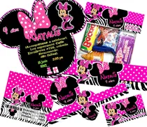 Comprar 2x1 Kit Imprimible Minnie Rosa Fiusha, Fiesta Cumpleaños