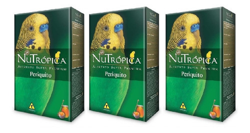 Ração P/ Periquito Extrusados 300g Nutrópica Kit 3 Unidades