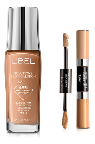 Pack Base De Maquillaje Solutions Pro Hialuron De Lbel Capuccino