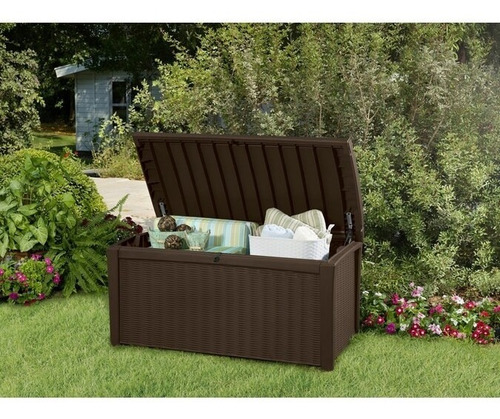 Imagen 5 de 6 de Baul Plastico Exterior Keter Borneo Simil Madera 420 L