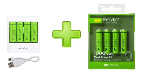 Cargador Gp + 4 Aa 2700mah + 4 Aaa 1000mah Pilas Recargables