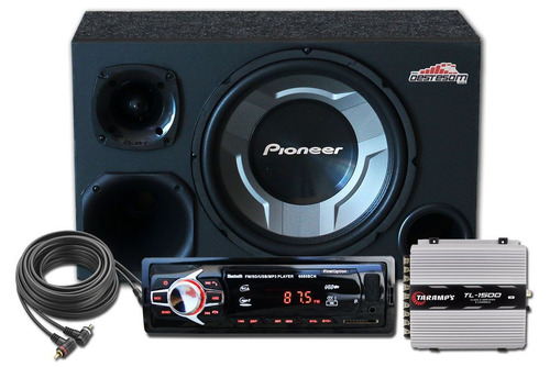 Kit Som Automotivo Radio Bluetooth Caixa Ipanema Trio