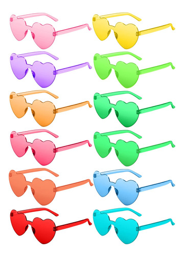 Lentes Para Fiestas De San Valentin Corazones De 12 Colores