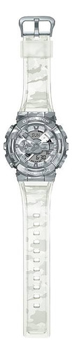 Reloj Casio G-shock Hombre Gm-110scm-1adr De Camuflage Artico Antigolpe Caja De Acero Inoxidable Color Plateado Sumergible 200 Metros