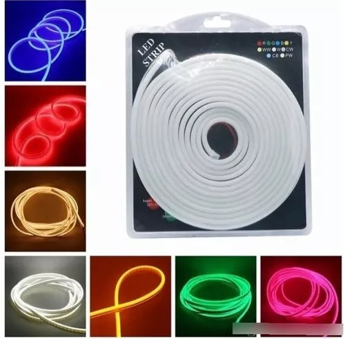 Tira Luz Led Neon Flexible 5 Metros Colores 12 V