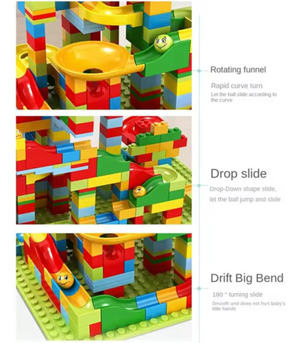 . Juguete Educativo Slide Small Block Assembly Particles Diy