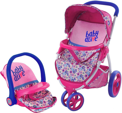 Baby Alive - Set Coche + Silla Para Muñeca Baby Alive