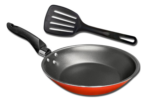 Frigideira Francesa Antiaderente 24cm Vermelha + Brinde